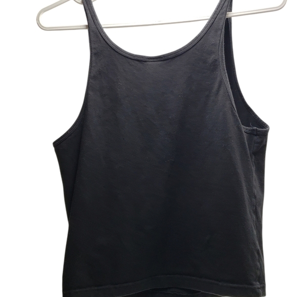 Tna Aritzia Black Women's Basic Cropped Tank Top Size Large Casual Athleisure - Picture 3 of 11